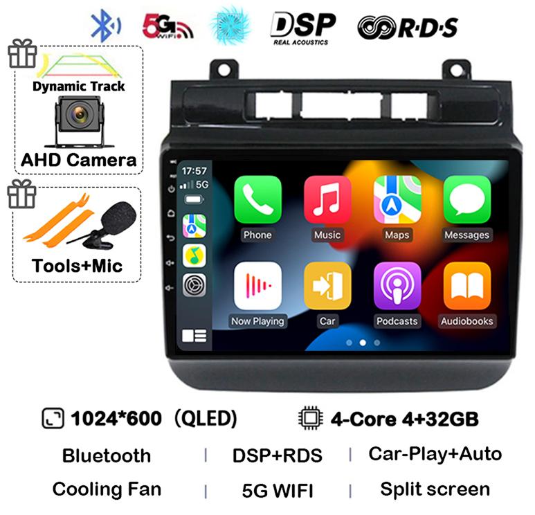 Android 14 Auto Carplay 4G WIFI Car Radio For Volkswagen Touareg FL NF 2010-2018 Multimedia Video Player Navigation Stereo GPS