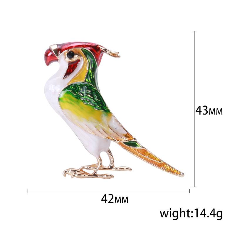 Enamel Woodpecker Brooch Female Tide Personality Temperament Jacket Cardigan Corsage Fashion Retro Versatile Pin