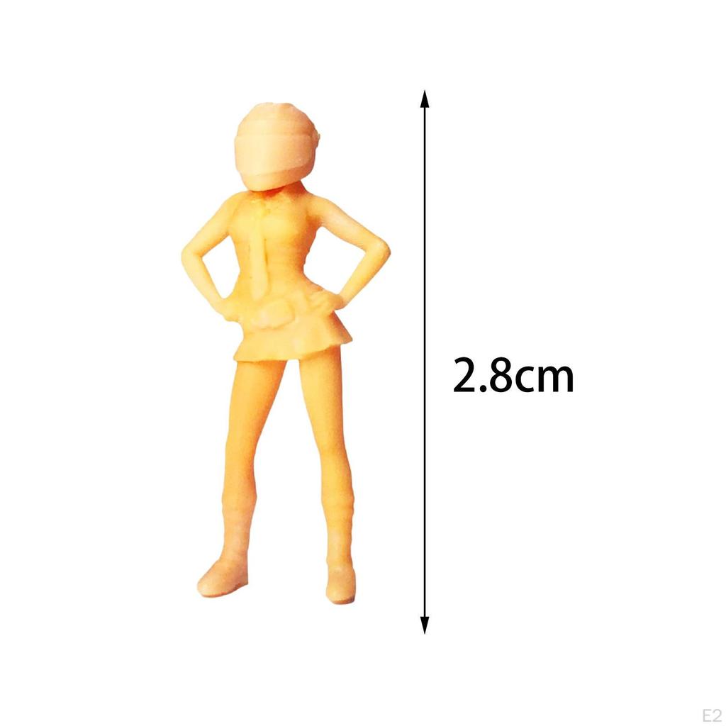 1/64 Painter Figures Painted Tiny People Toys Resin Figurines Miniature Scene