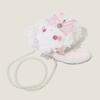 Lolita Plush Rabbit Bag With Artificial Pearls And Bow Decor For Casual Travel And Gift For Girls