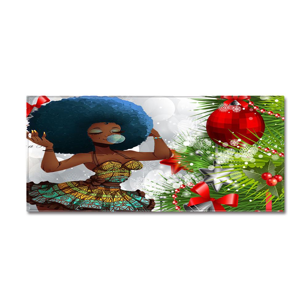 African Women'S Theme Carpet Long Floor Mat Doormat
