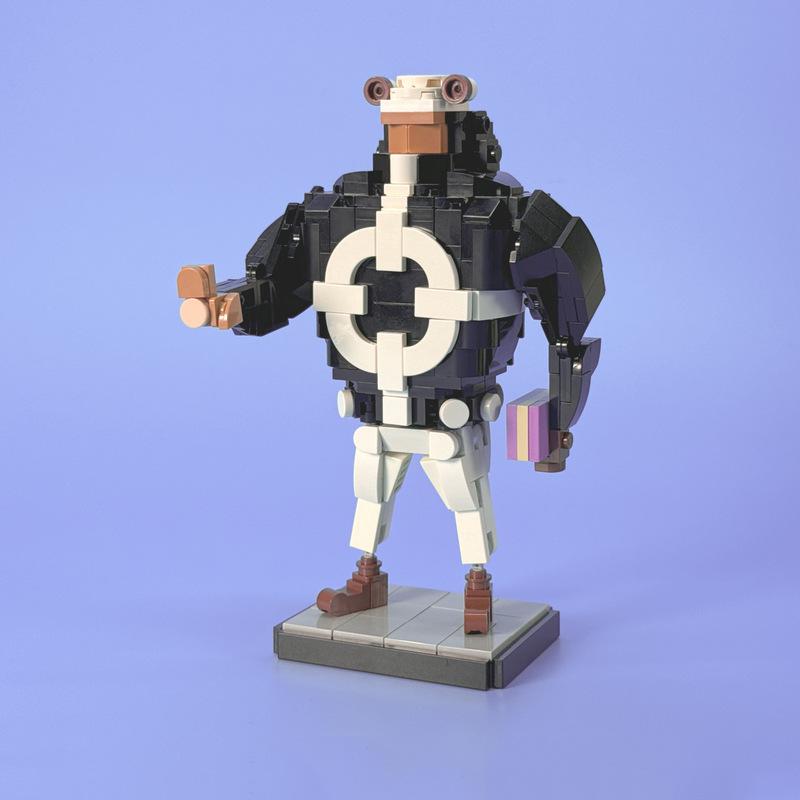 MOC Building Blocks King Shichibukai Bartholomew Kuma Human Meatball Children's Building Block Assembly Model Ornament