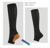 Women's Open-Toe Compression Zipper Socks - Elastic Calf Support 