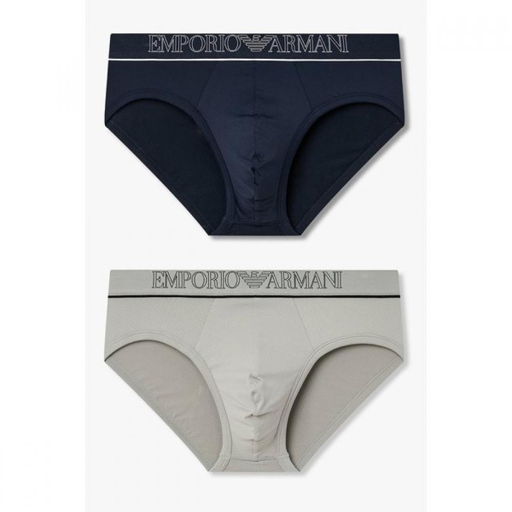 Emporio Armani Men S Outline Logo meSh Brief Set 0816111025 0816111026 S(95)