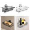 Suction Shower Shelf Sturdy Drain Basket for Bathtub Countertop Decorative