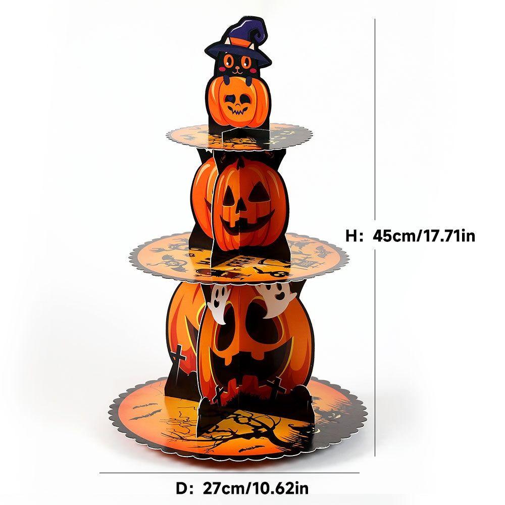 Pumpkin Halloween Dessert Stand 3-Tier Cake Rack Tray Home Decoration Cupcake Stands  Thanksgiving