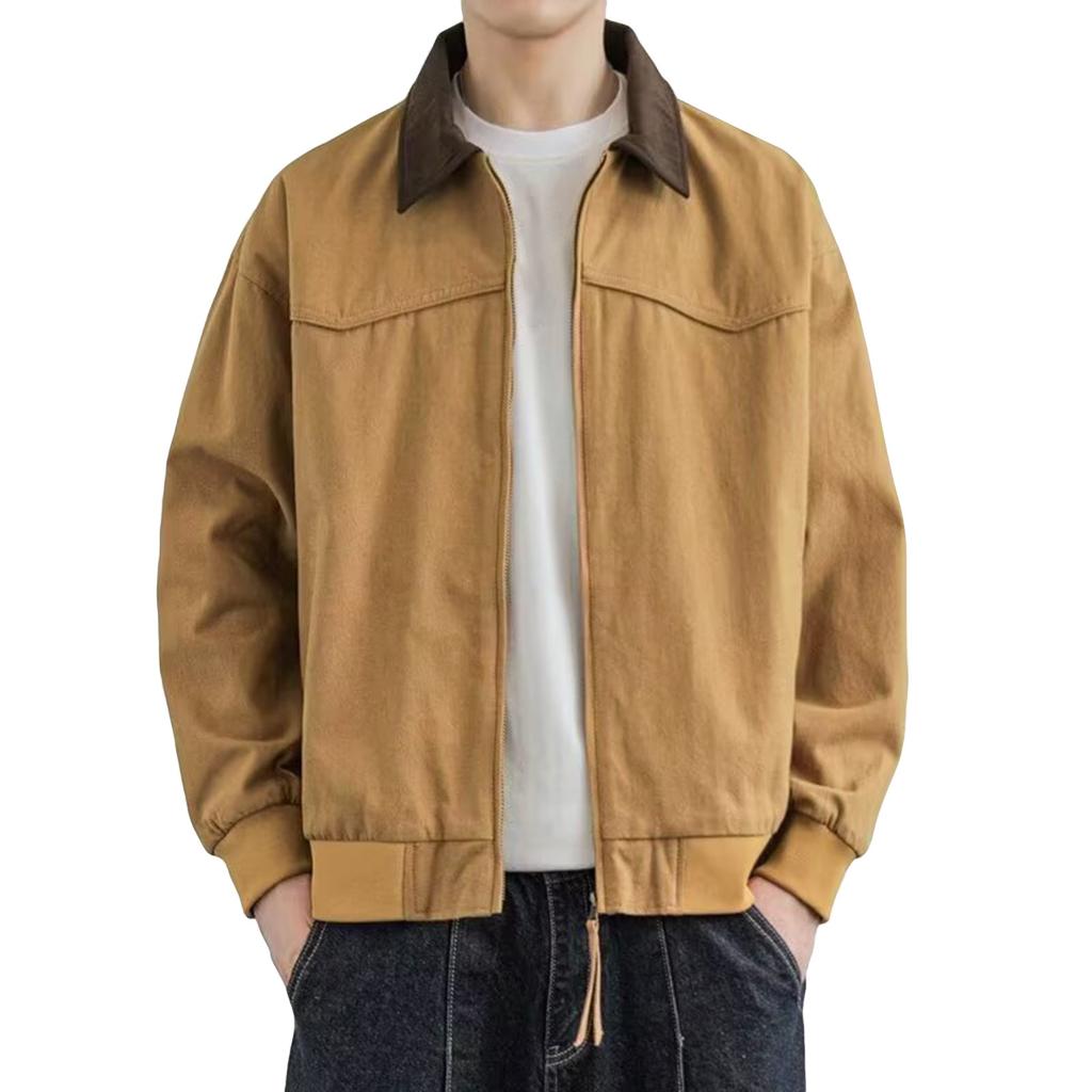 Men's Solid Color Camouflage Outdoor Sports Jacket Men's Pocket Button Casual Jacket