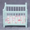 Miniature Baby Bed Exquisite Imagination Cultivation Wood Doll House Baby Bed