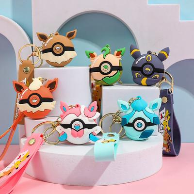 New Pokémon Figures Eevee Cartoon Keychain Cute Elf Ball Doll Male Female Couple Backpack Pendant Accessorie Decoration Toy Gift
