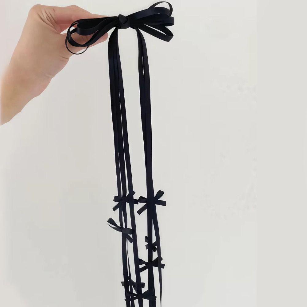 Ballet Style Balletcore Bow Hairpin Tassel Bowknot Barrettes Long Ribbon Bow Hair Clip  Student