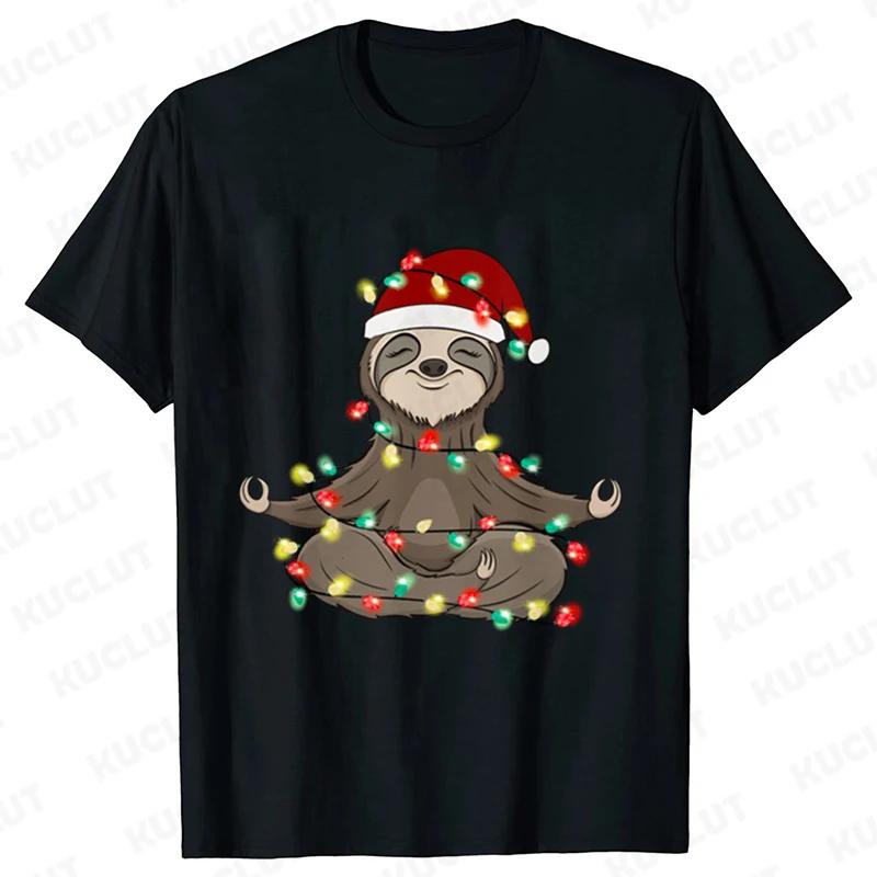 Módní lenochod tričko s krátkým rukávem Y2k trička pro ženy vtipná vánoční světýlka trička dámské halenky korejský ležérní streetwear