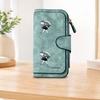 Girl with Umbrella and Piano Long Zipper Wallet, Large Capacity Card Holder, Unisex Clutch Bag, Fashionable Zippered Coin Purse, Suitable for Daily