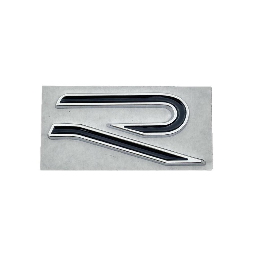 Golf 8 R-Line Rear Black Emblem - Black Warrior GTI for Car Modification