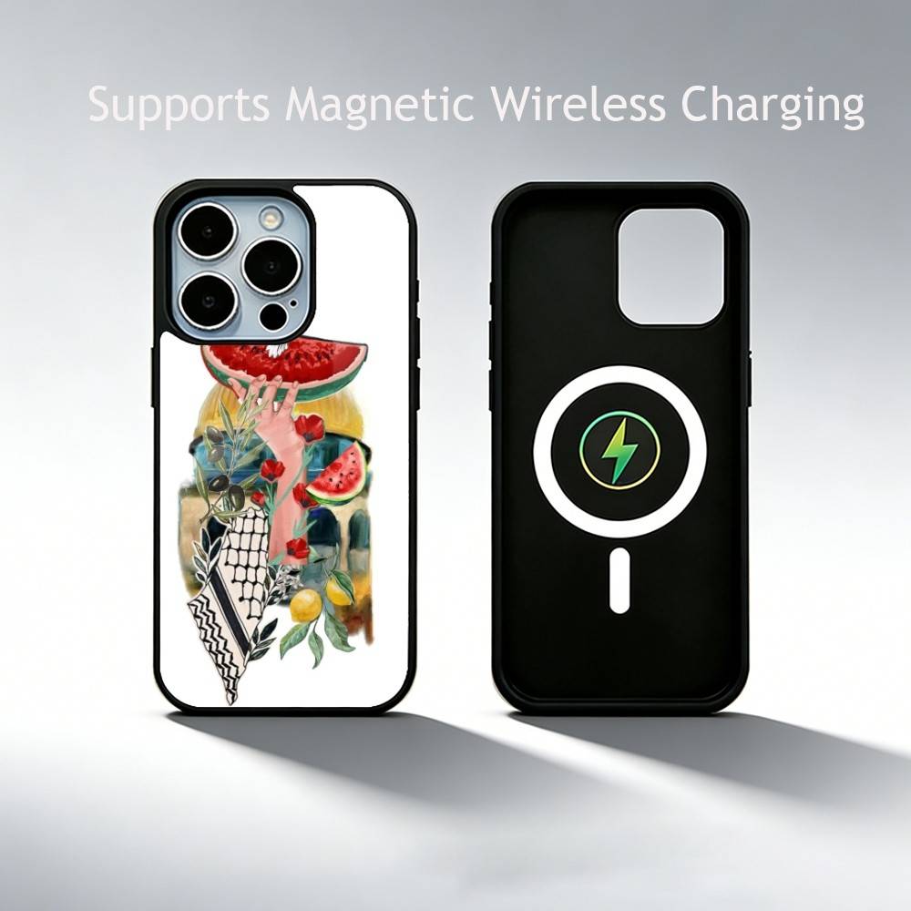 AAA P-Palestine-es-F-Flag MAP Phone Case For iPhone17,16,15,14,13,12,11 Plus,Pro Supports Magnetic Wireless Charging iPhone14PROMAX
