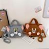 Crossbody Cute Cat & Mouse Plush Bag - Large Capacity, Lightweight, Spine-Friendly