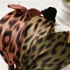 Hair Accessory - Leopard Print Rabbit Ears Knotted Wide Version Hair Band for Women's Outdoor Updo Hair Clip Headband Accessory