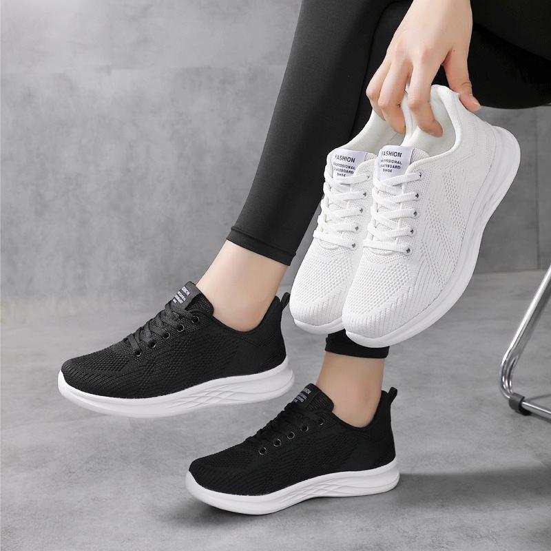 Кроссовки Fly-knit для женщин больших размеров повседневная обувь 42 чёрный — фото 5