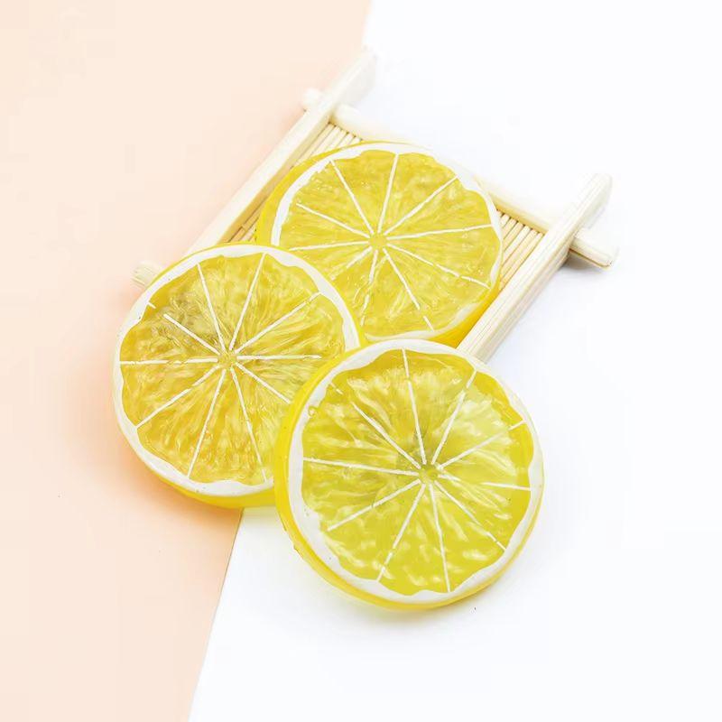 20/50pcs Artificial Plastic Lemon Fake Plants Kid Toys Fridge Sticker Diy Needlework Household Products New Year Christmas Decor