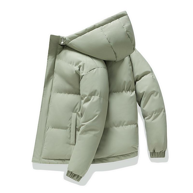 Parka de înaltă calitate în stil coreean pentru bărbați, mărime plus, iarnă, nouă, jachetă de bumbac cu glugă largă, jachetă scurtă tip pâine, jachetă caldă de bumbac