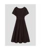 8SECONDS Cotton Short Sleeve Long Dress Brown