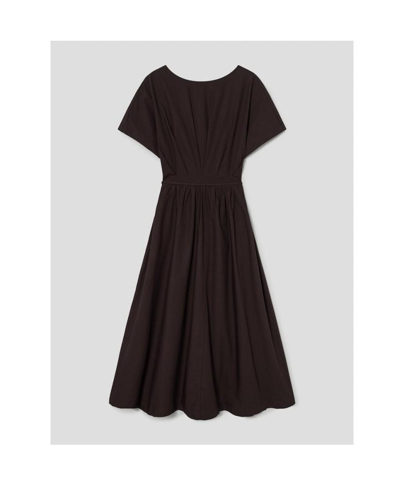 8SECONDS Cotton Short Sleeve Long Dress Brown