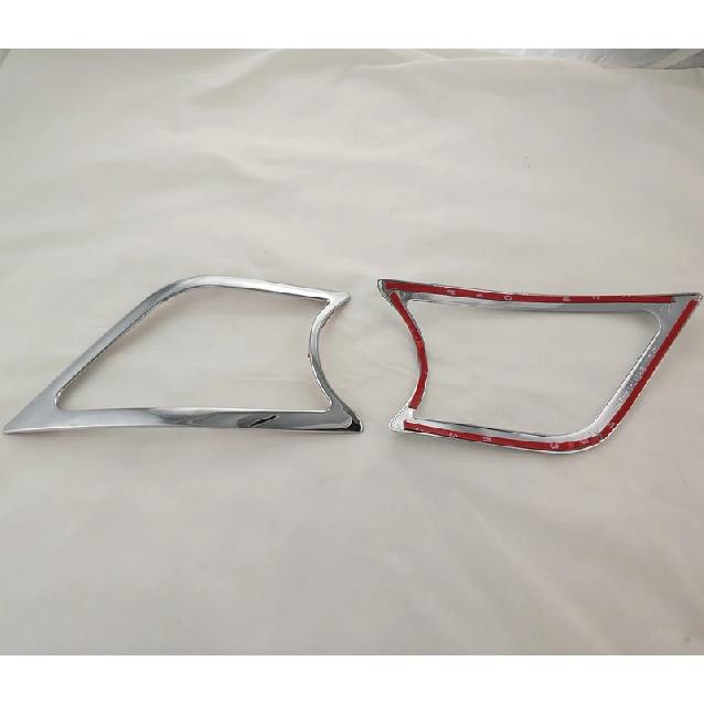 2pc New Car ABS Chrome Accessories Plated Front Fog Lamp Cover Trim Paste Style For Toyota INNOVA 2015 2016 2017 2018