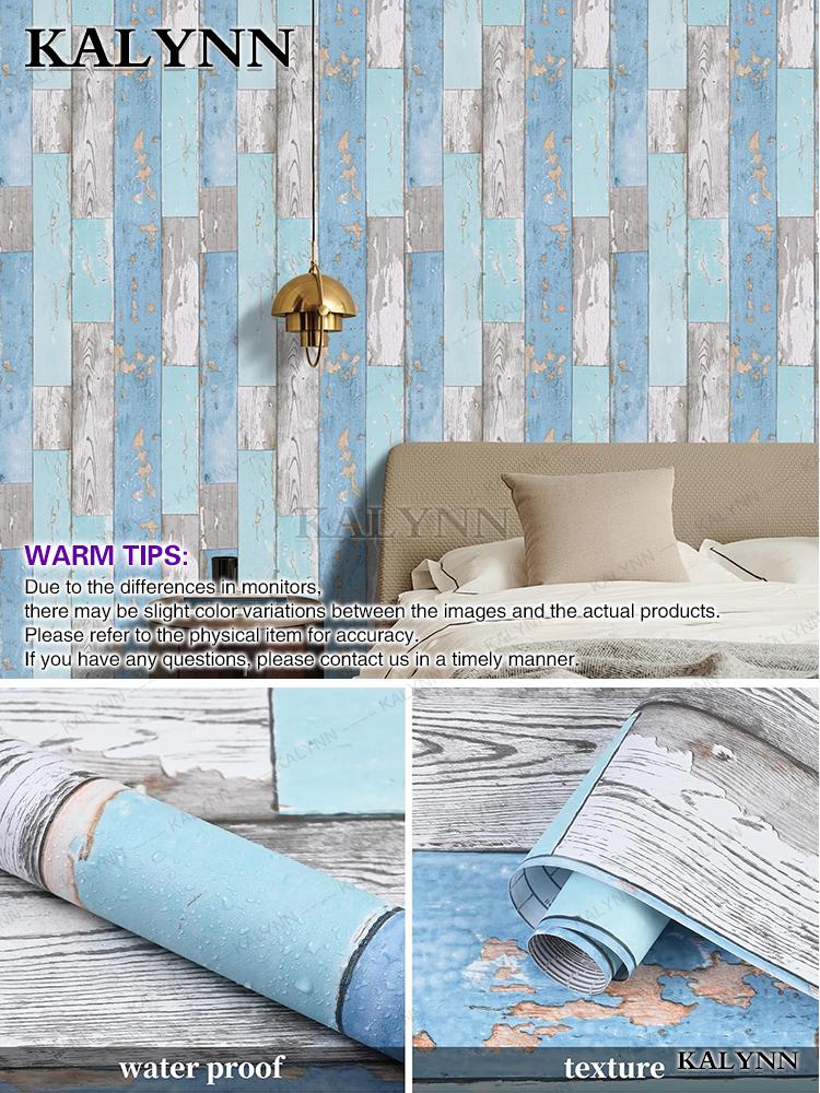 Wood Contact Paper Peel and Stick Wallpaper Self Adhesive Removable Vintage Faux Wood Wall Paper Plank Shelf Home Decoration