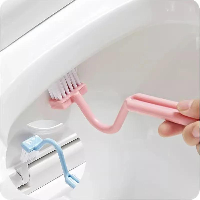 

Durable curved toilet cleaning brush, used for deep cleaning, bathroom accessories, household brushes