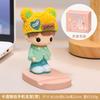 Cartoon Mobile Phone Holder Desktop Desk Couple Cute Handmade Ornament High-end Teachers' Day Gift Small Ornament