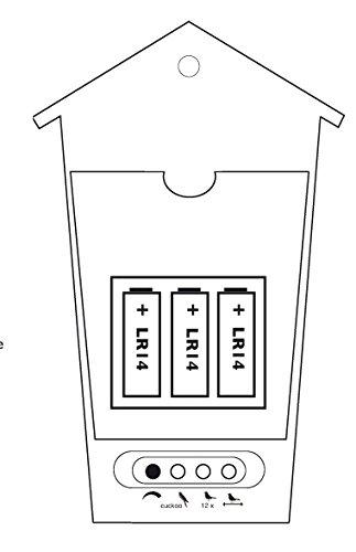 KOOKOO Fågelhus, Svart. Denna pendelklocka har 12 fågelläten för att ange tiden.. Njut av ljuden från 12 olika fåglar. Detta moderna, tysktillverkade