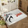 Jaws Thriller Movie Fans Floor Mat Soft Thickened Absorbent Non-Slip Bedroom Living Room Door Mat Home Decor Flannel Rugs