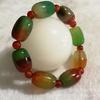 Jade Tricolor Oval Chalcedony Agate Bracelet