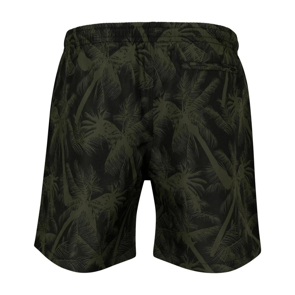 Urban Classics Herren Badeshorts mit Palmenmuster