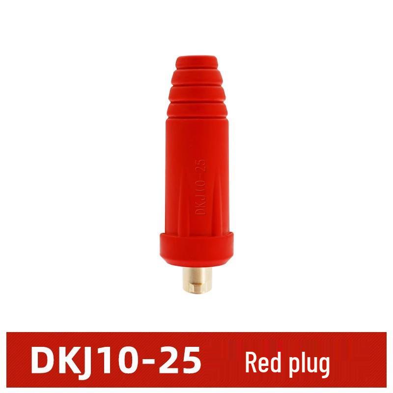European Style Class A Welding Machine Plug & Socket with Thickened Brass DKJ10-25/35-50 Male-Female Coupler
