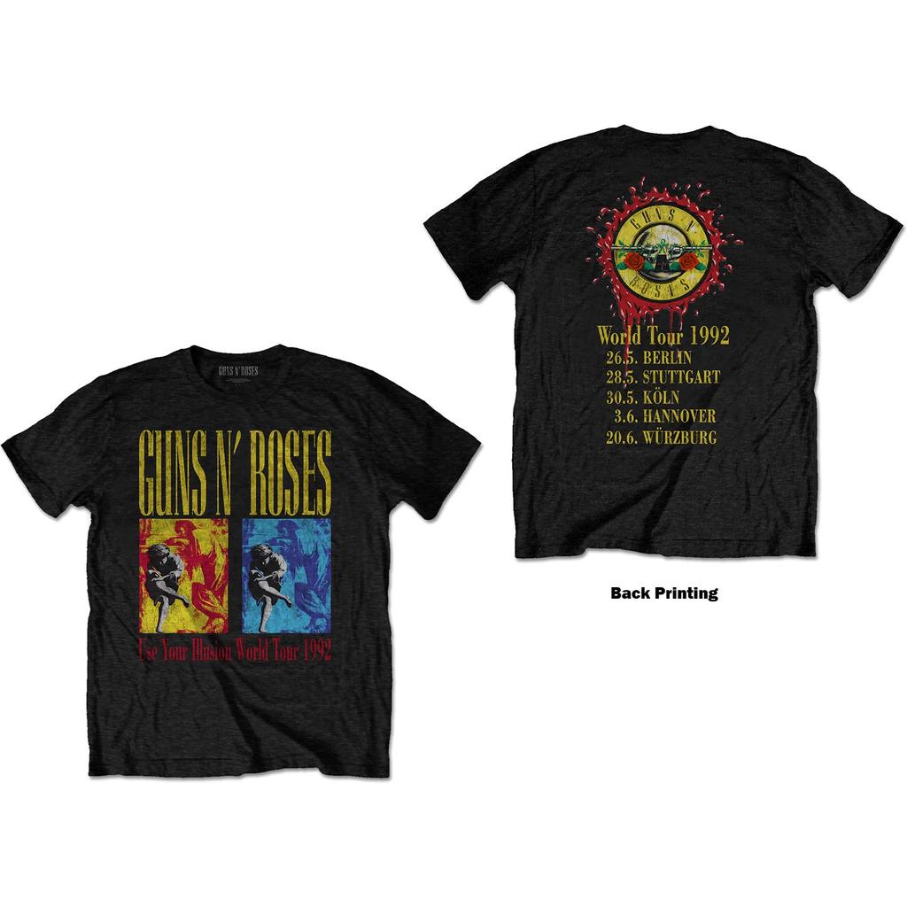 Guns N' Roses T-Shirt: Use Your Illusion World Tour OFFICIAL NEW