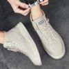 2024 Kožené Pánské Outdoorové Pohodlné Tenisky Boty Muž Platforma Teplá Kožešina Kotníkové Krátké Šněrovací Boty Módní Ležérní Pracovní Obuv