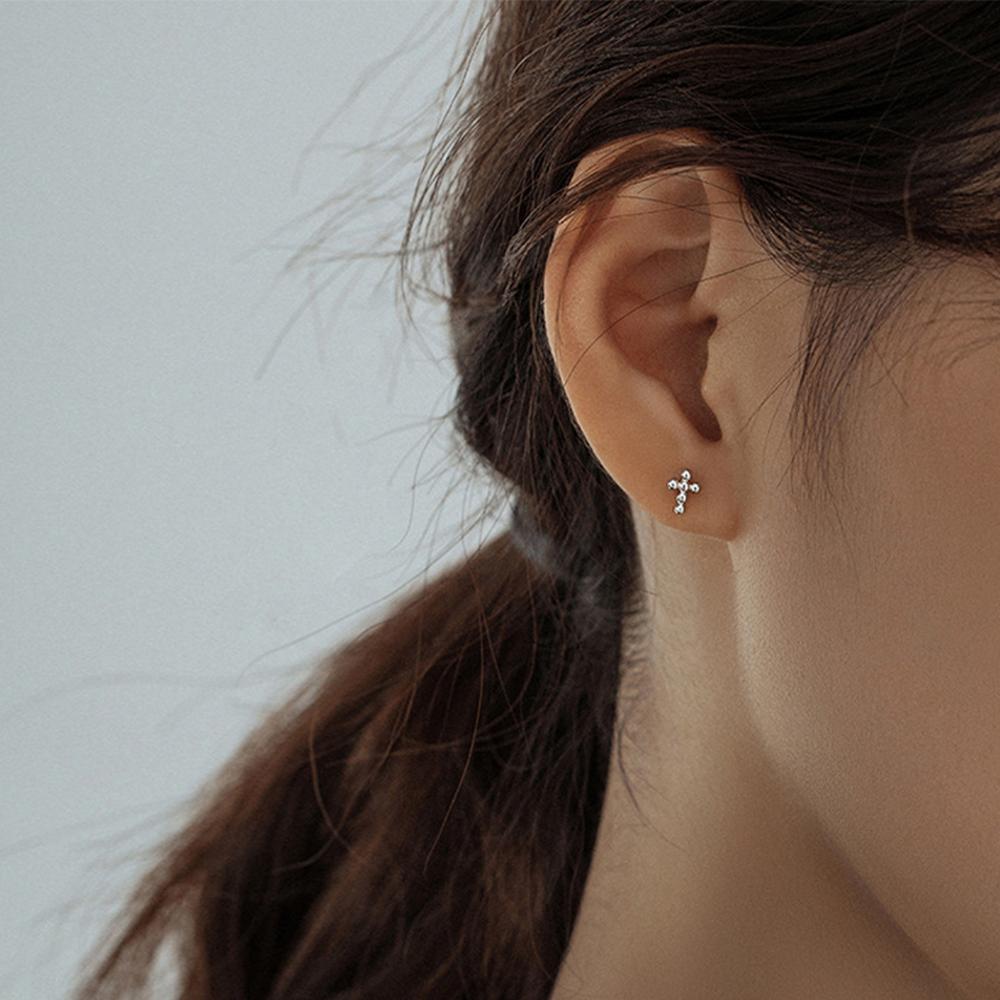Women Long Chain Tassel Asymmetry Punk Clip Earrings Cross Earcuff Ear Bone Clips Chain Earrings