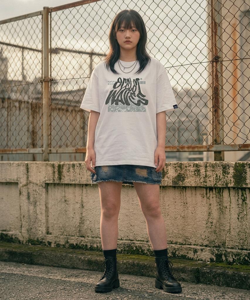 Osillos C104 Liquid Oversized Short Sleeve T-Shirt_White