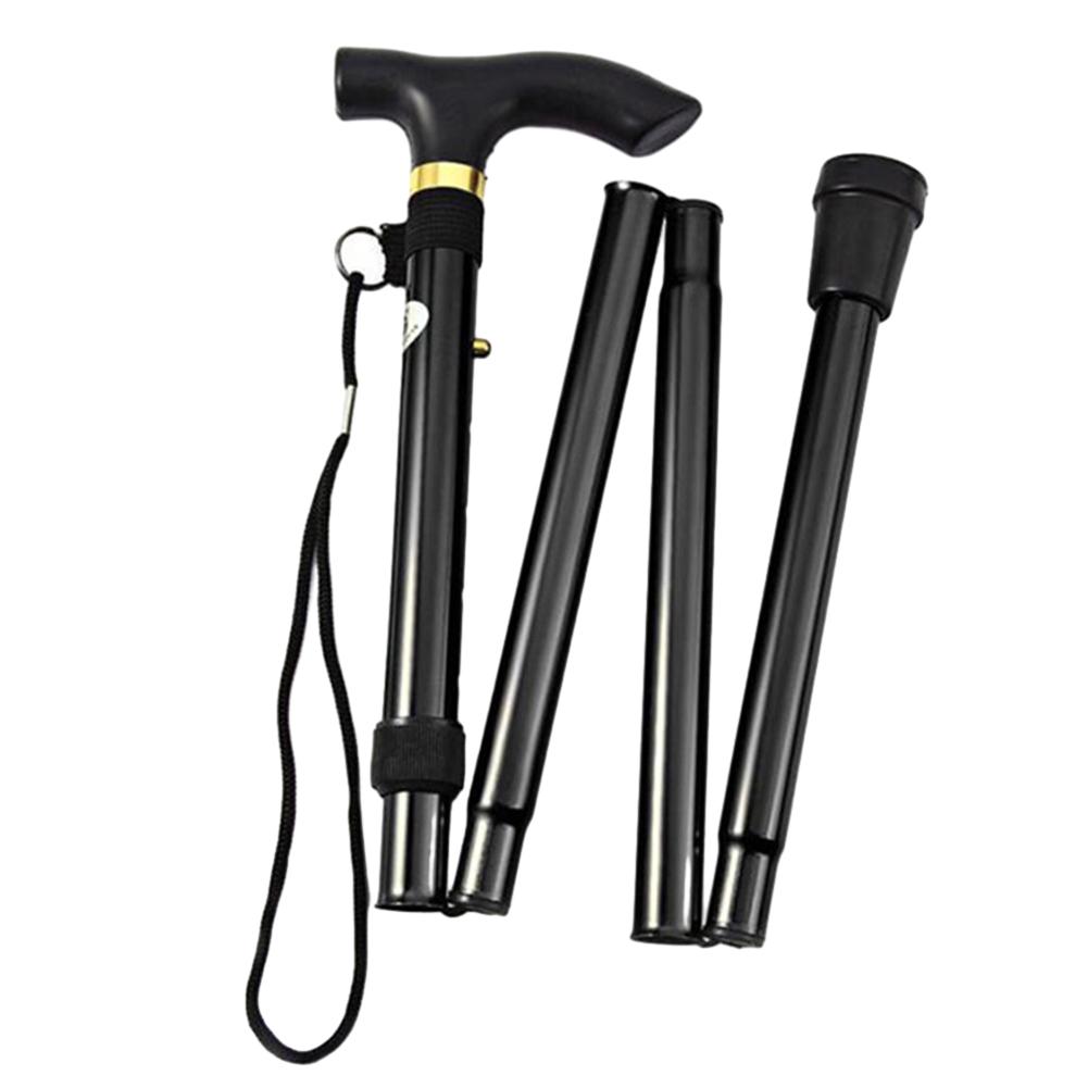5-Section Folding Trekking Pole Trekking Hiking Poles Telescopic Collapsible Hiking Pole Folding Ultralight Stick for Men Women чёрный