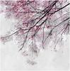 Cherry Blossoms Shower Curtain Pink Flower Japanese National Flower Bath Curtain Waterproof Polyester Fabric Bathroom Decor