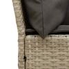 Garden Sofa with Cushions Light Grey Poly Rattan