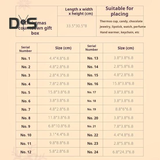 Vánoční adventní kalendář 24denní doplňovací odpočet Balení Krabice Kartonové krabice s čísly Dekorace prázdninového domu pro děti Dospělí