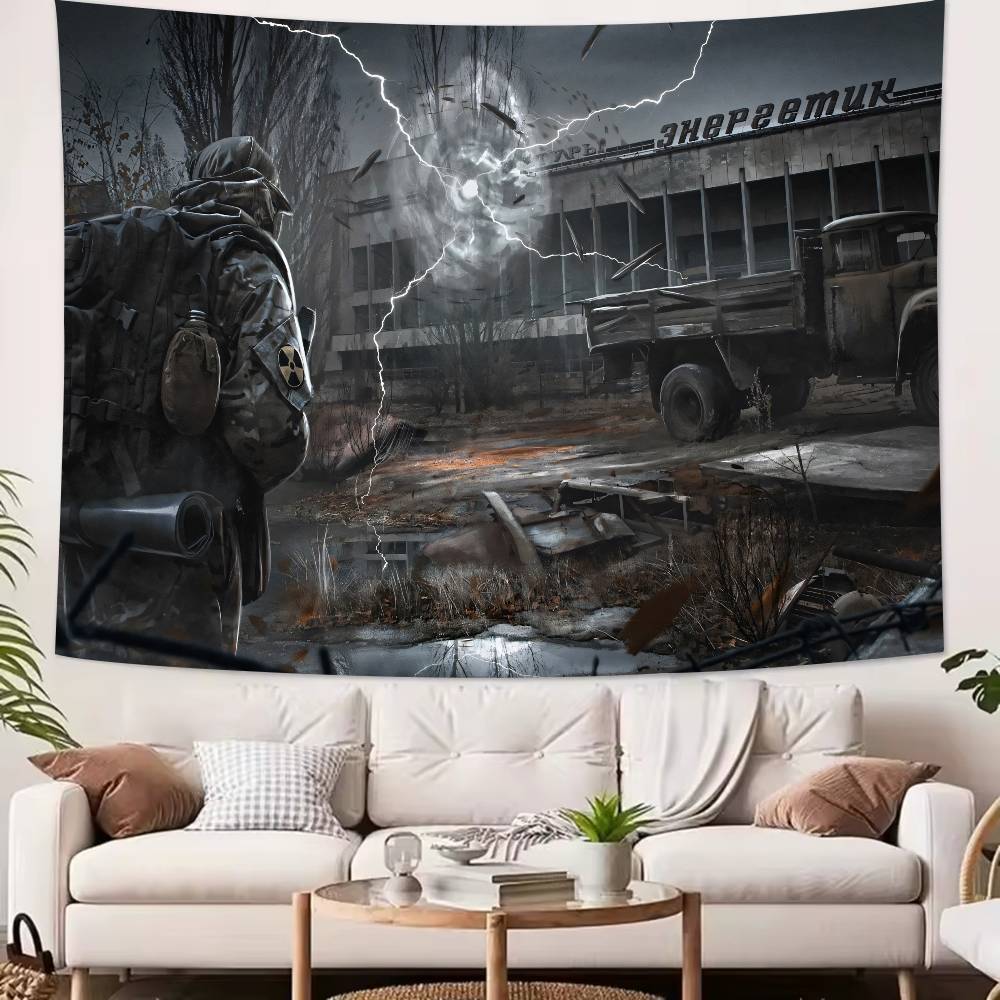 Horror Thriller Adventure Game SSTALKER Series Game Tapestry Decoration Bedroom Dormitory Background Living Room Club Tapestry