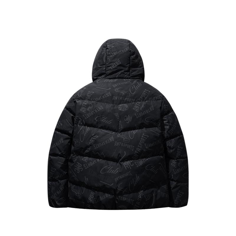 Anta Lifestyle Series Sports Retro Print Fashion Casual Warm Loose Short Down Jacket Men Jacket 152548911-2