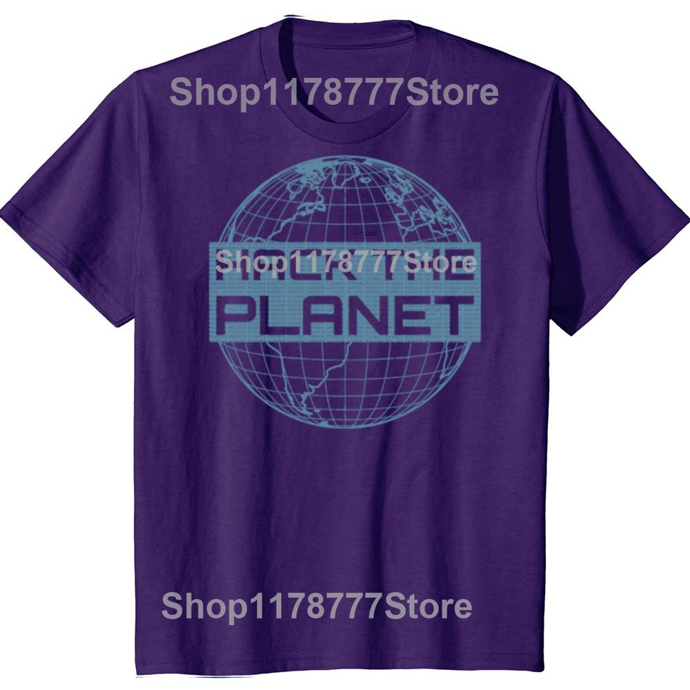 Funny Hack the Planet Computer Hacker T Shirts Streetwear Short Sleeve Birthday Gifts Mens Clothing Loose Oversized T Shirt
