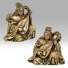 one of the Seven Lucky Silky Makita Antique Buddhist Takaoka Copperware Benzaiten, Gods, Gold. Sculptor Shuun. gold. statue. (Benzaiten 7F).