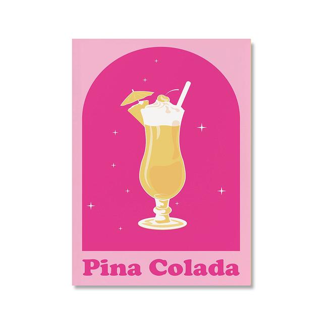 Vintage Cocktail Beverage Poster Whiskey Tonic Oil Painting Boho Wall Art Picture Kitchen Bar Home Decoration