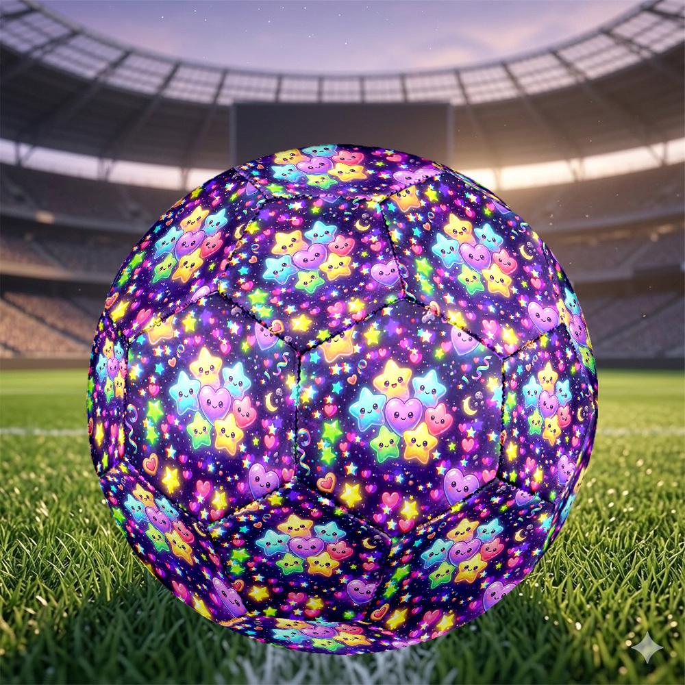 1pc Starry Night Themed Soccer Ball, Size 5, Lightweight PVC Material, Outdoor Training Soccer Ball Gift. q62290
