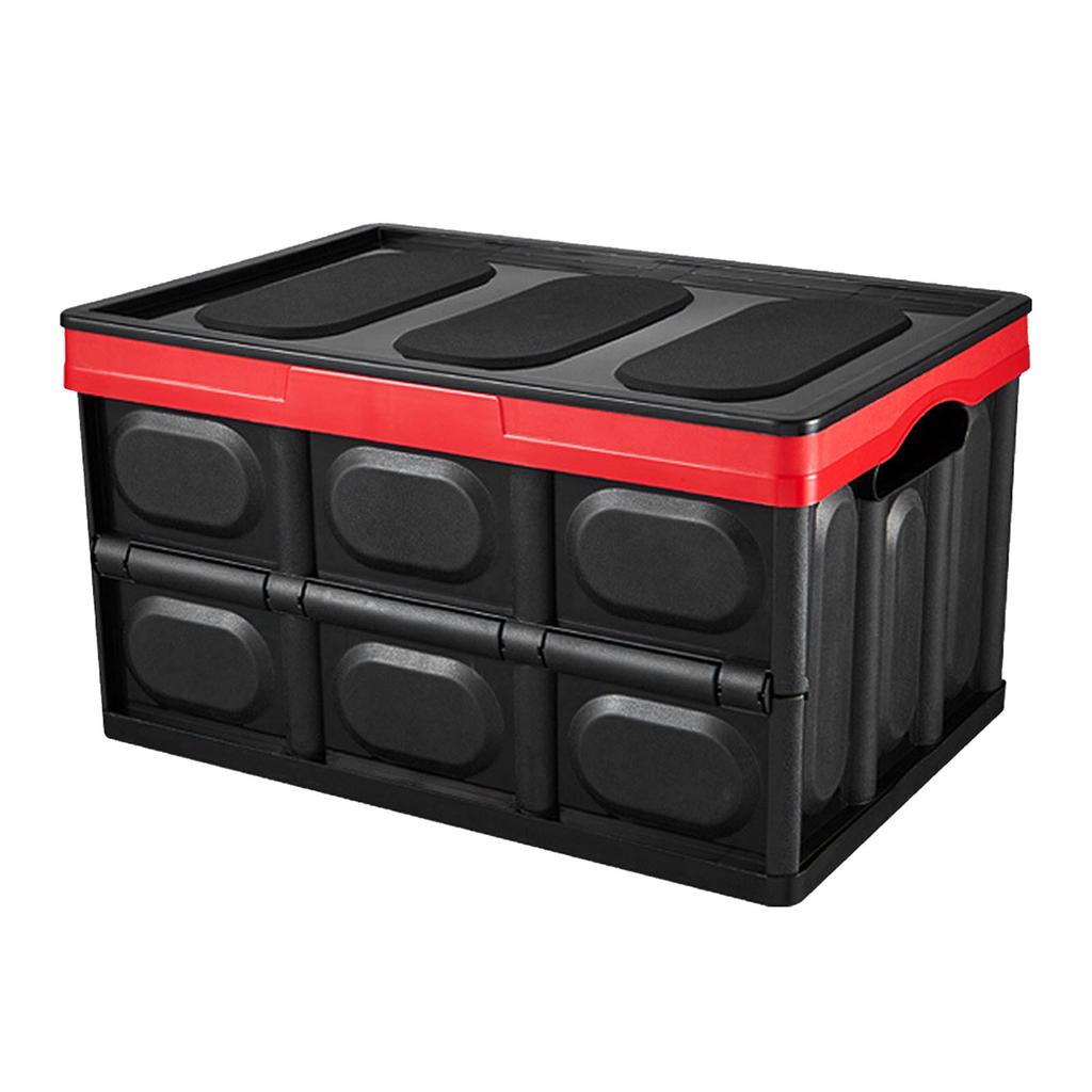 Auto Kofferraum Aufbewahrungsbox Faltbarer Organizer Großes Fassungsvermögen ABS Koffer für Zuhause Garage Schwarz 39x26.5x22cm