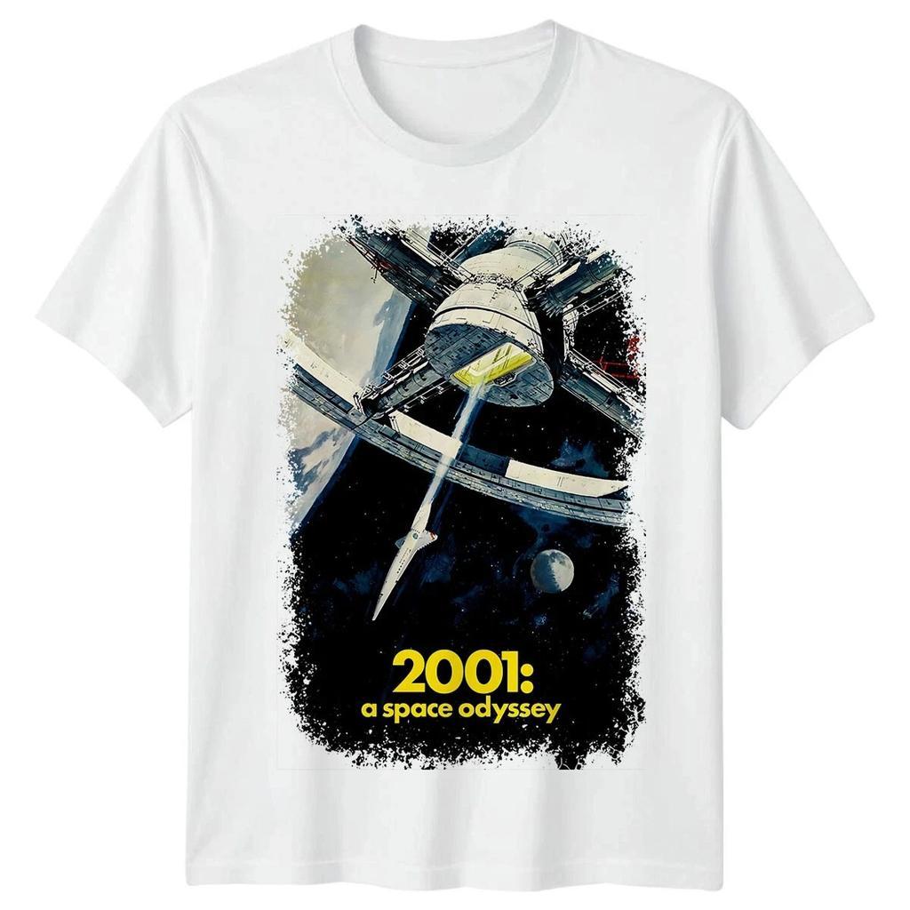 Klasyczny Retro Film Science Fiction 2001 Odyseja Kosmiczna Graficzny Nadruk Koszulka Unisex Damska Czysta Bawełna Odzież Domowa Letnia Nowy Top